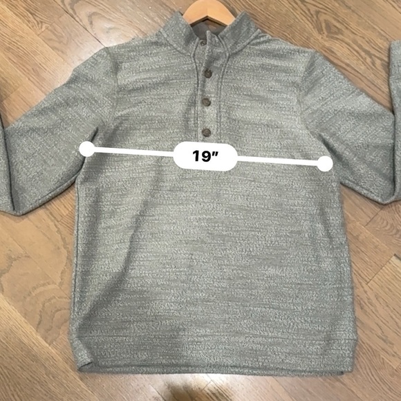 Marine Layer heathered gray Clayton pullover L coastal nautical y2k b23 - Picture 10 of 11